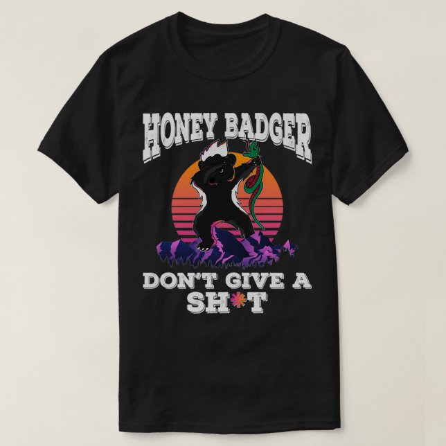 Honey badger Dont Ge A sht design Dabbing Animal T Shirt (Design framsida)