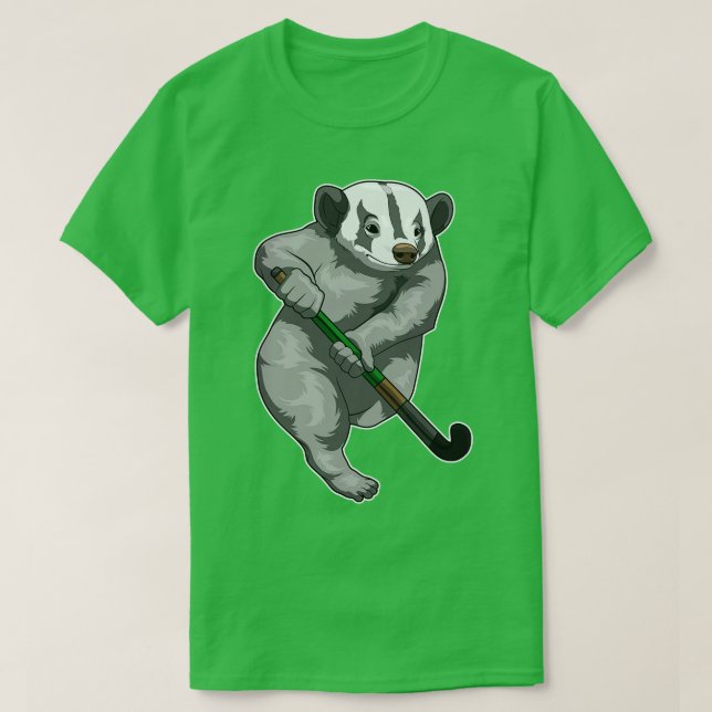 Honey badger Fält hockey Hockey stick T Shirt (Design framsida)
