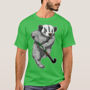 Honey badger Fält hockey Hockey stick T Shirt
