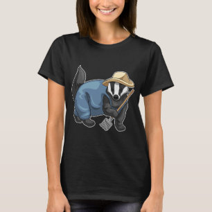 Honey badger Farmer Rake T Shirt
