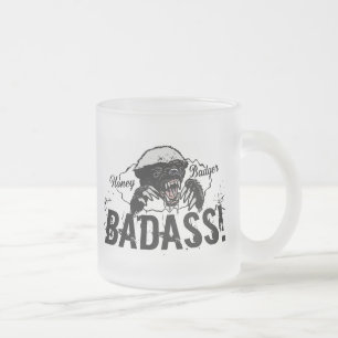 Honey badger frostad glasmugg