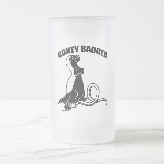 Honey badger frostat ölglas (Center)