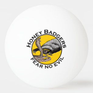Honey badger fruktar ingen läskig djur konst för pingisboll