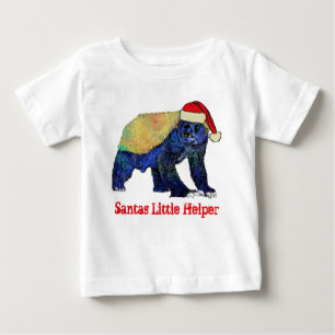 Honey badger Funny Funky Festive Irony Santa Quote T Shirt