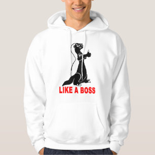 Honey badger gillar en chef sweatshirt med luva