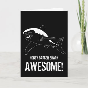 Honey badger-haj (födelsedag) kort