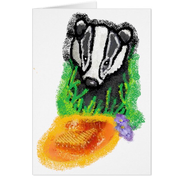 honey badger hälsningskort (Framsidan)