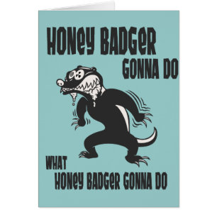Honey badger hälsningskort