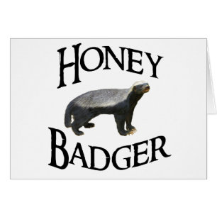Honey badger hälsningskort