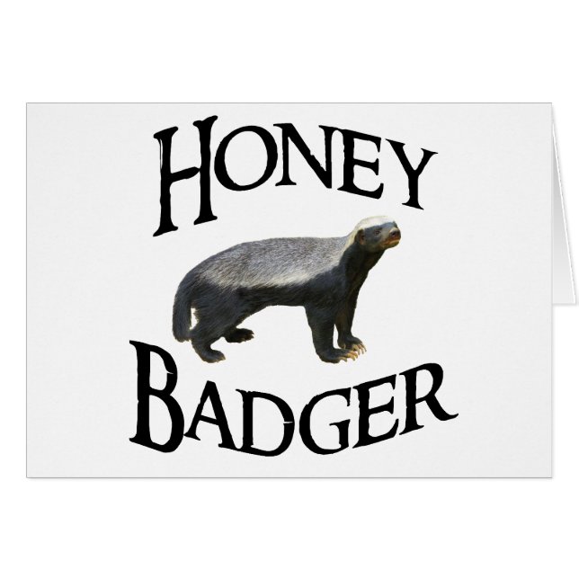 Honey badger hälsningskort (Framsidan Horizontal)