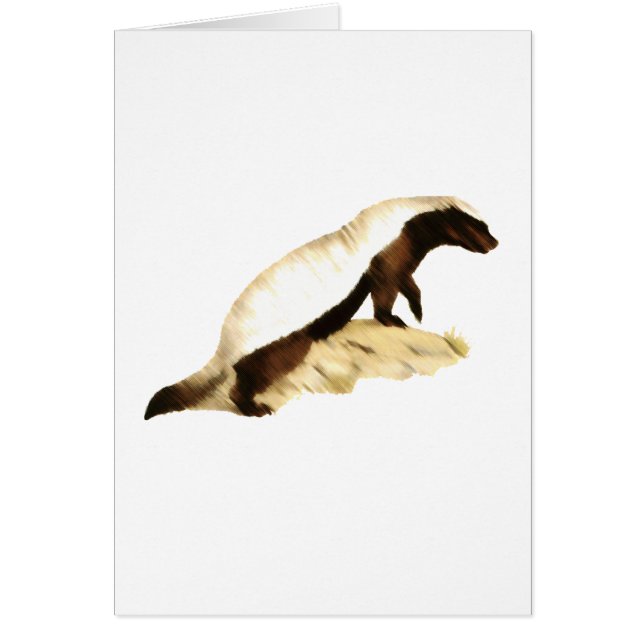 honey badger hälsningskort (Framsidan)