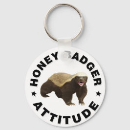 Honey badger har en attityd nyckelring