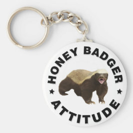 Honey badger har en attityd nyckelring