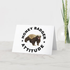 Honey badger har inställning helgkort