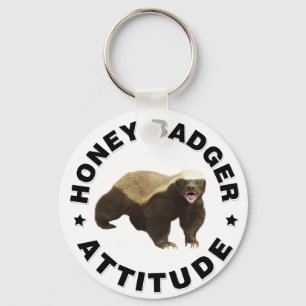 Honey badger har inställning nyckelring