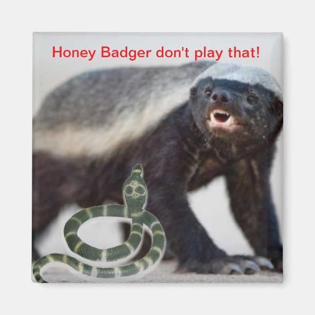 honey badger har inte skrämts magnet (Framsidan)