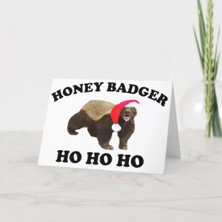 Honey badger HO HO HO Helgkort