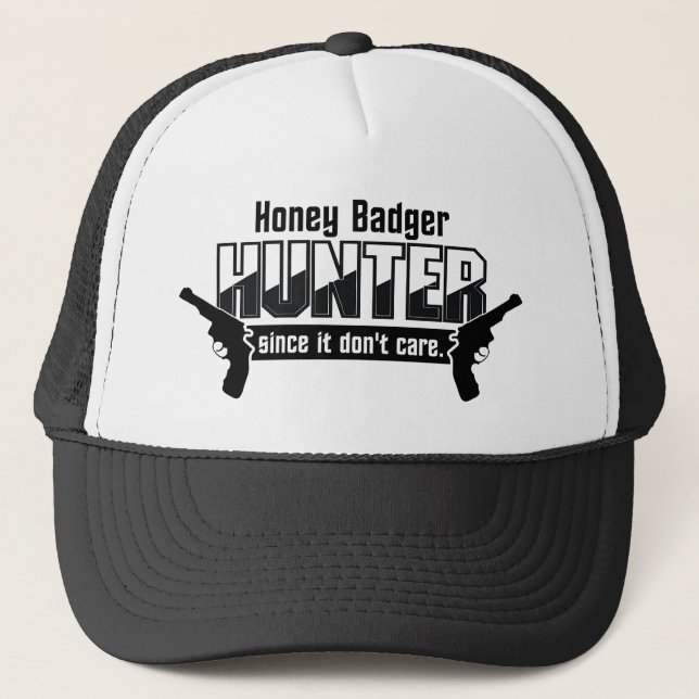 Honey badger Hunter hat Truckerkeps (Framsida)