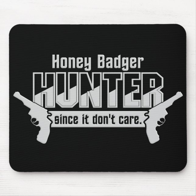 Honey badger Hunter mousepad Musmatta (Framsidan)