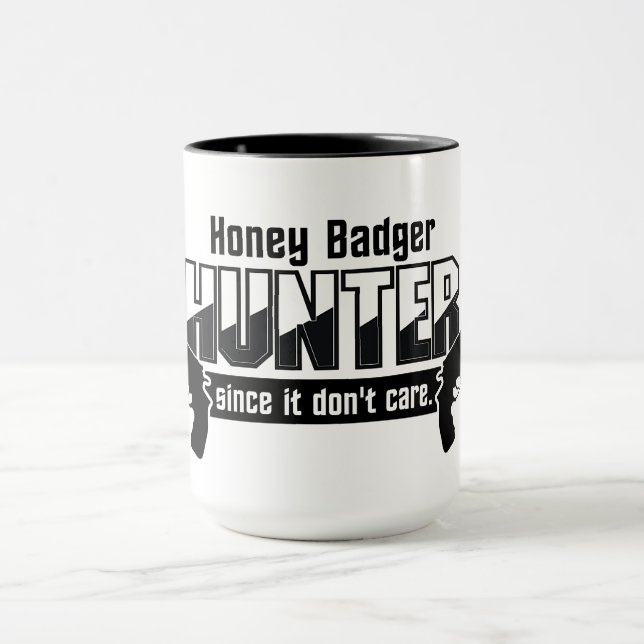 Honey badger Hunter mugg - välj stil & färg (Center)