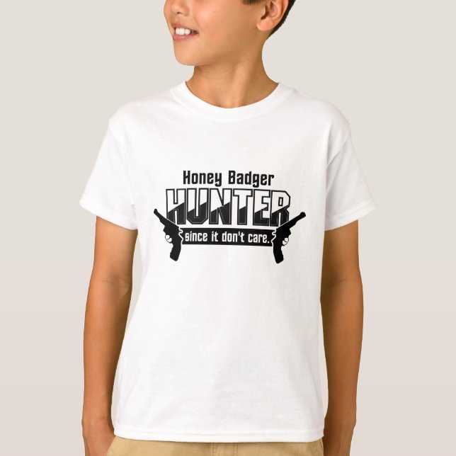 Honey badger Hunter-skjortan - välj stil & färg Tee (Framsida)