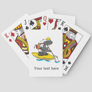 Honey badger i en kayak casinokort