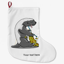 Honey badger Knitting Stor Julstrumpa