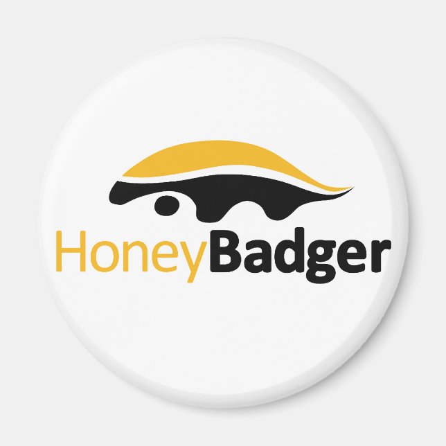 Honey badger Logotyp Magnet (Framsidan)