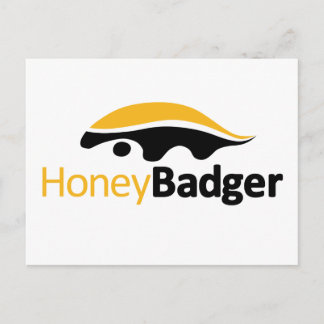 honey badger Logotyp Vykort