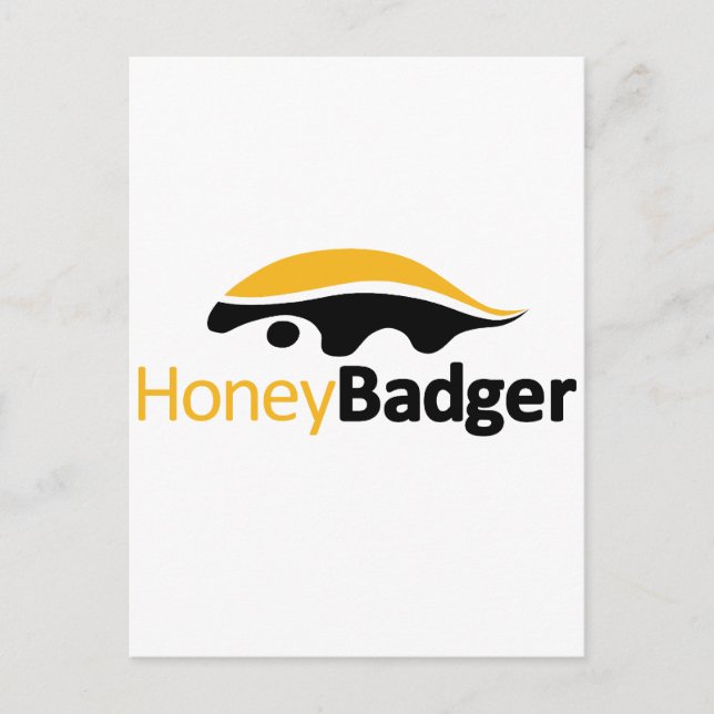 honey badger Logotyp Vykort (Framsida)