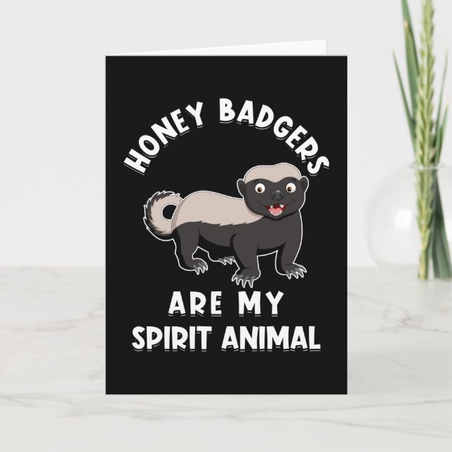 Honey badger Lustigt tal Kort (Framsida)