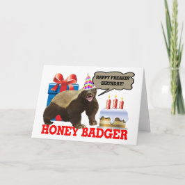Honey badger Lycklig Freakin' Birthday Kort