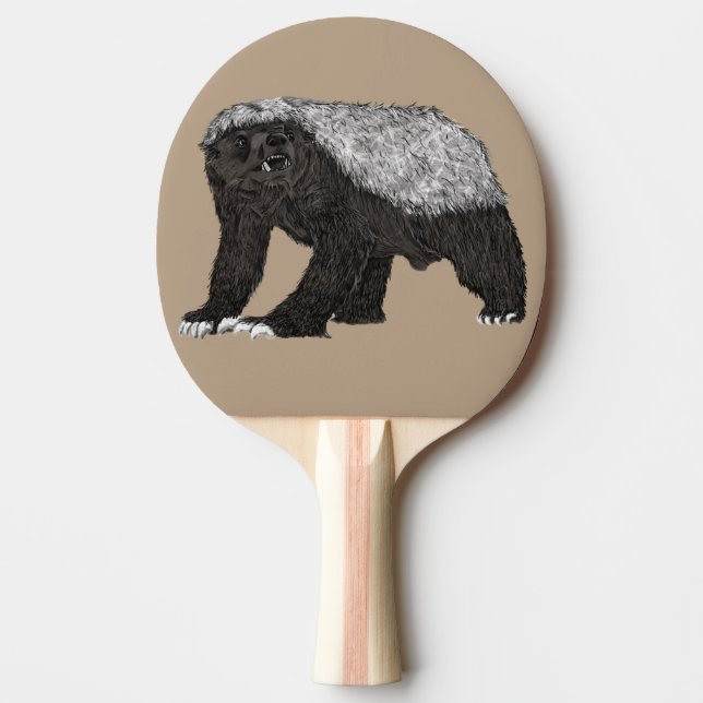 Honey badger Nasty vild animal  Pingisracket (Framsidan)