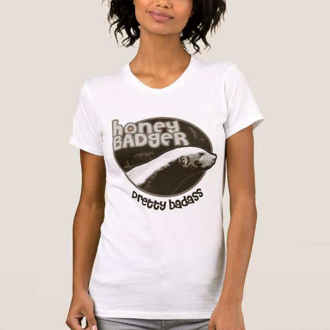 Honey badger nätt Badass (tända), Tee Shirt (Framsida)