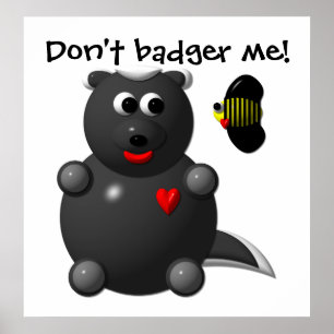 Honey badger och honungsbin poster