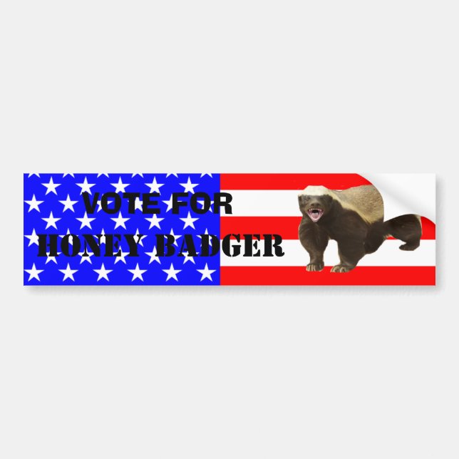 Honey badger Omröstning om Honey badger Bumper Sti Bildekal (Framsidan)