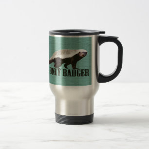 Honey badger profilerar beskådar resemugg