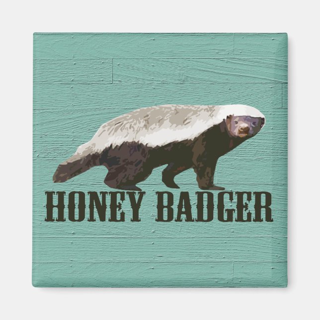 Honey badger-profilvy magnet (Framsidan)