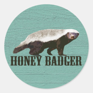 Honey badger-profilvy runt klistermärke