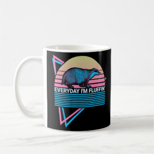 Honey badger Retro Varje dag är jag Fluffin Kaffemugg