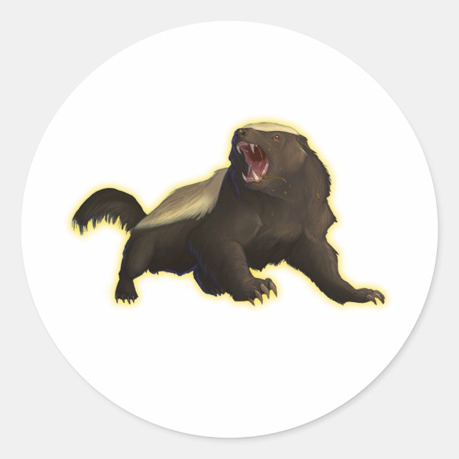Honey badger runt klistermärke (Framsida)