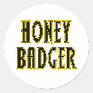 Honey badger runt klistermärke