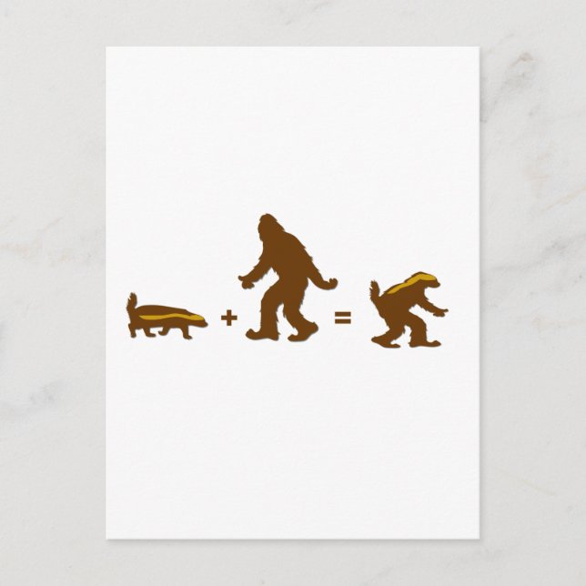 honey badger Sasquatch Hybrid Vykort (Framsida)