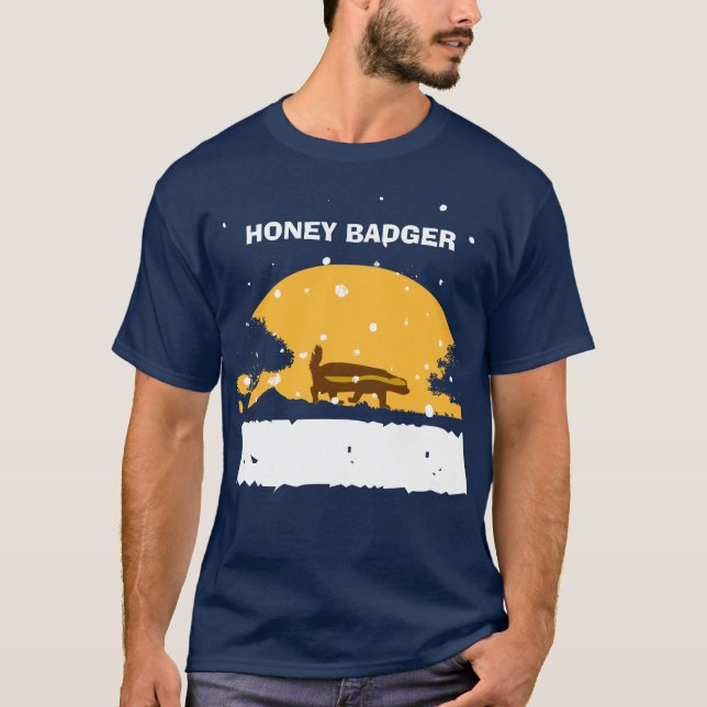 honey badger snö tee (Framsida)