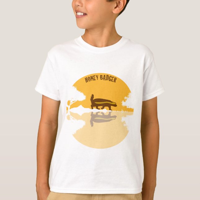 honey badger solnedgång t-shirt (Framsida)