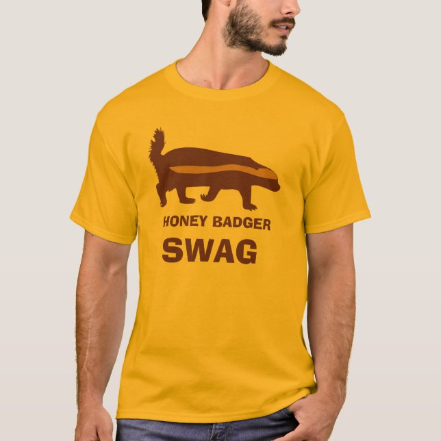 honey badger-svamp t-shirt (Framsida)