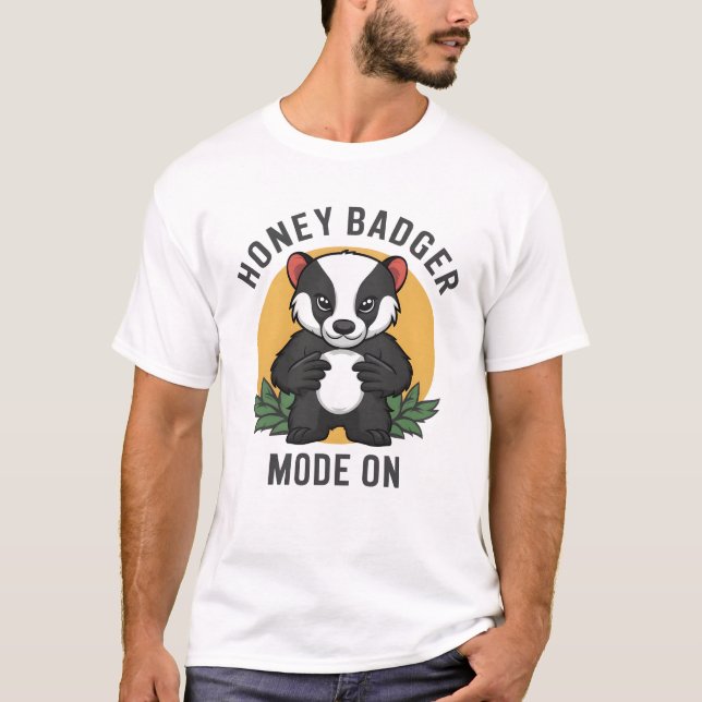 Honey badger utan fruktlös Vild Djurliv T Shirt (Framsida)