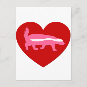 honey badger valentin helg vykort