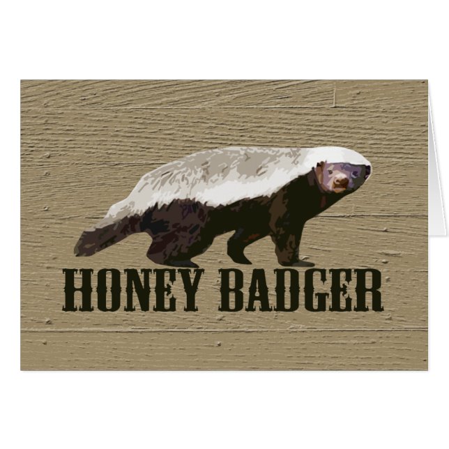 Honey badger Vild Animal Hälsningskort (Framsidan Horizontal)