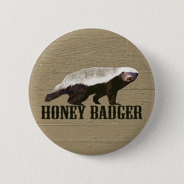 Honey badger Vild Animal Knapp (Framsida)